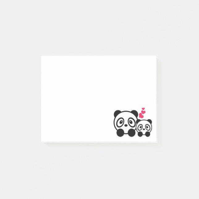 Gulliga pandas post-it block (Framsida)