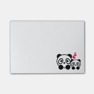 Gulliga pandas post-it block