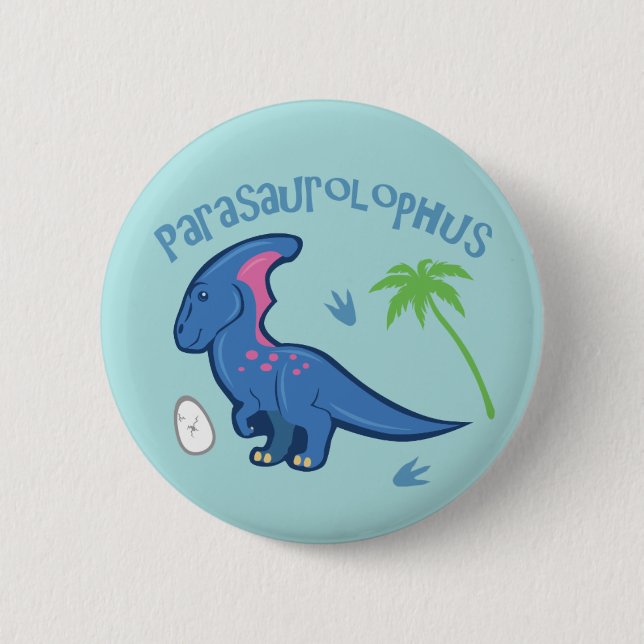 Gulliga Parasaurolophus Knapp (Framsida)