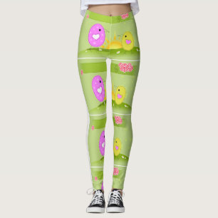 Gulliga påskchickar på soluppgången leggings