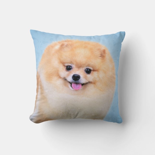 Gulliga Pomeranian kudder Kudde (Framsida)
