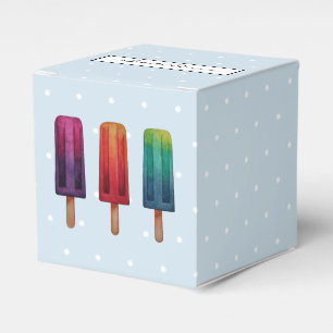 Gulliga Popsicleglassar för vattenfärg Presentaskar