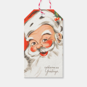 Gulliga Retro jultomtengåvamärkre Presentetikett