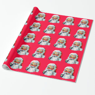 Gulliga Retro Santa Presentpapper