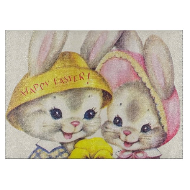 Gulliga retro vintagepåskhare (Framsidan)