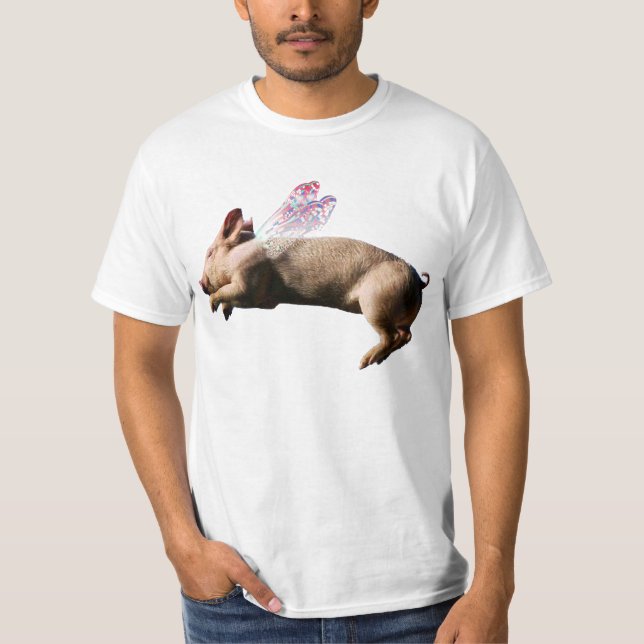 Gulliga roliga flyggrisutslagsplatser tee (Framsida)