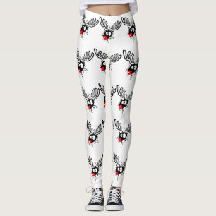 Gulliga roliga Rudolph den röda nosed jultecknade Leggings