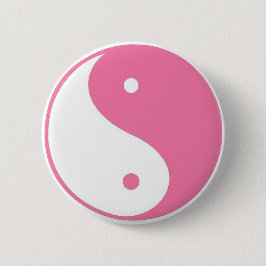 Gulliga rosa Yin Yang knäppas Knapp