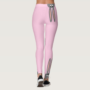 Gulliga rosor som kikar kaninpåskdamasker leggings