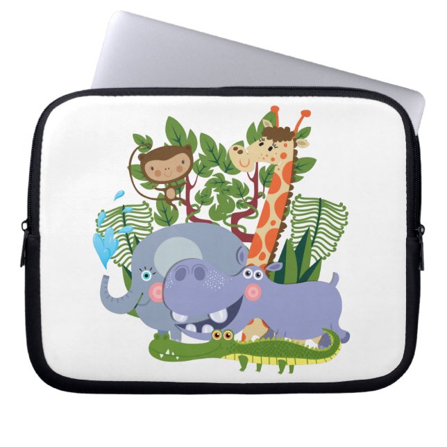 Gulliga Safaridjur Laptop Sleeve (Framsidan)