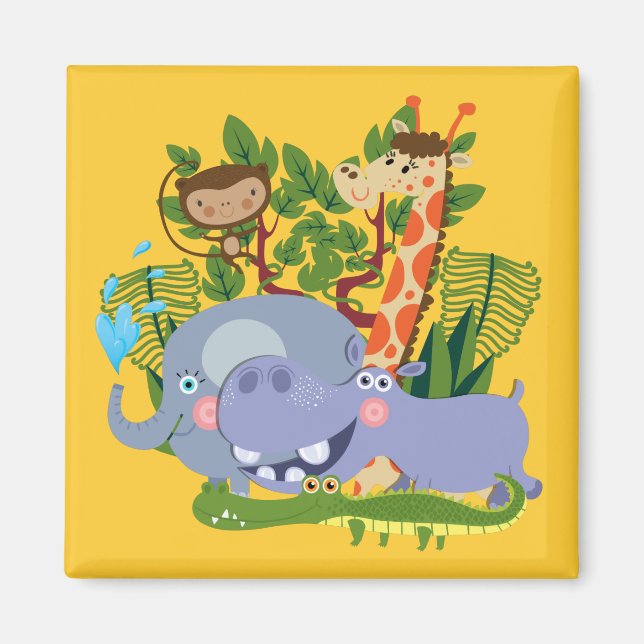 Gulliga Safaridjur Magnet (Framsidan)