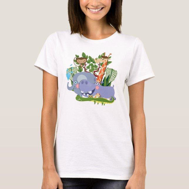 Gulliga Safaridjur T Shirt (Framsida)