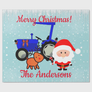 Gulliga Santa, ren och lantgårdtraktor Presentpapper