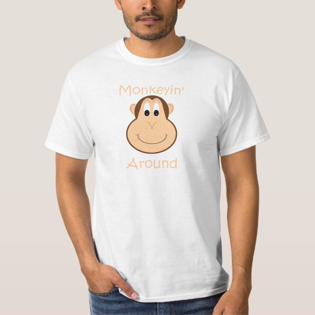 Gulliga schimpansmanar t-skjorta tee (Framsida)