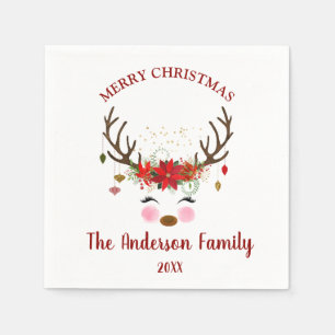 Gulliga servetter för renjuljulfest