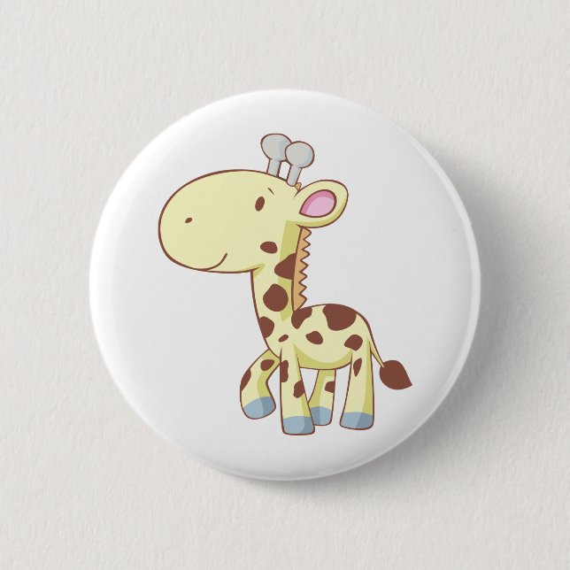 Gulliga skjortor för tecknadbabygiraff knapp (Framsida)