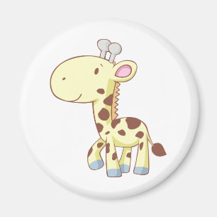 Gulliga skjortor för tecknadbabygiraff magnet