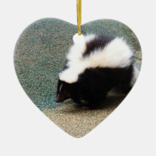 Gulliga Skunkprydnadar Julgransprydnad Keramik