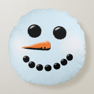 Gulliga snögubbear för helgdag för rund kudde
