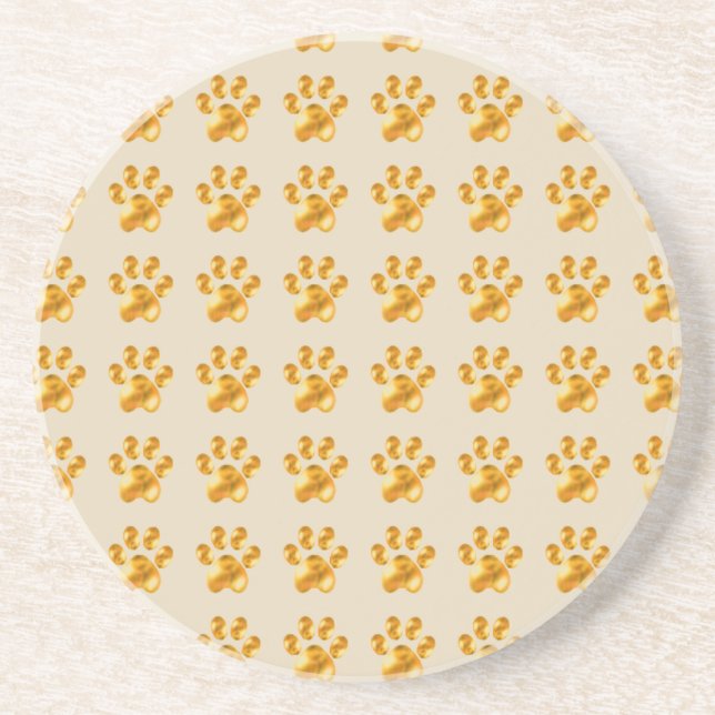 Gulliga söta tassar på beige underlägg (Framsidan)