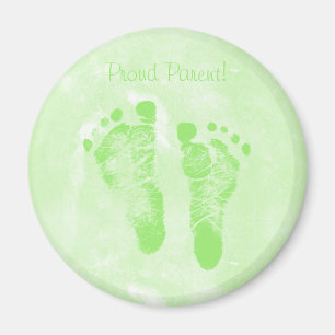 Gulliga stolt förälderbabyfotspår Annoucements Magnet