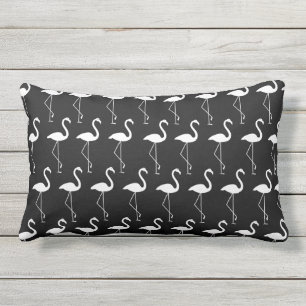 Gulliga svartvita Flamingos Lumbarkudde