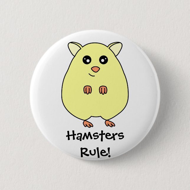 Gulliga tecknadHamsters härskar knäppas Knapp (Framsida)