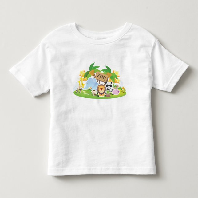 Gulliga tecknadZoodjur T Shirt (Framsida)