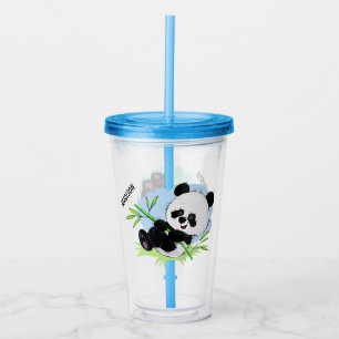 Gulliga tumblers för Pandasanpassningsbarnamn 1/2 Take Away Mugg