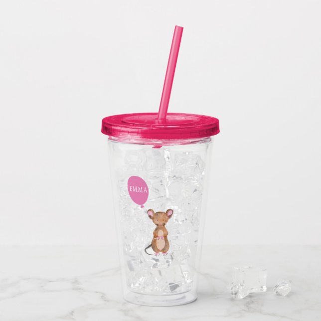 Gulliga ungar för skogsmarkmuspersonlig take away mugg (Baksida Ice)