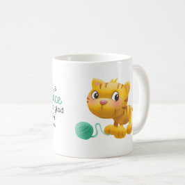 Gulliga ungar katt och mugg för garnbibelverse