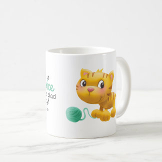 Gulliga ungar katt och mugg för garnbibelverse