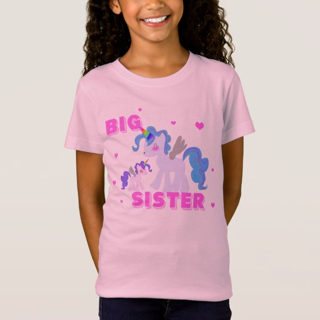 Gulliga unicorns för STORASYSTERUNICORNSKJORTA! T-shirt (Framsida)