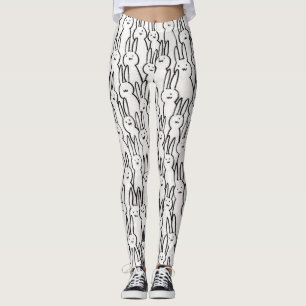 Gulliga vitkaniner leggings