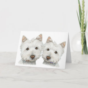 Gulliga Westie hundar Kort