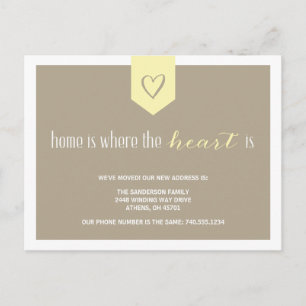 Gulligt adressändringmeddelande meddelande vykort