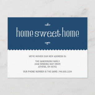 Gulligt adressändringmeddelande meddelande vykort