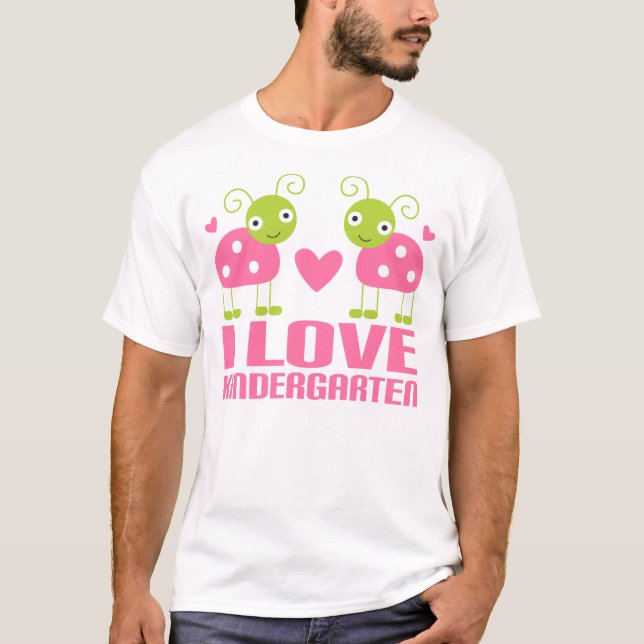 Gulligt älskar jag dagisnyckelpigagåvan t-shirt (Framsida)