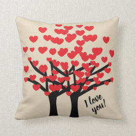 Gulligt älskar jag dig kärlekträddesignen kudde