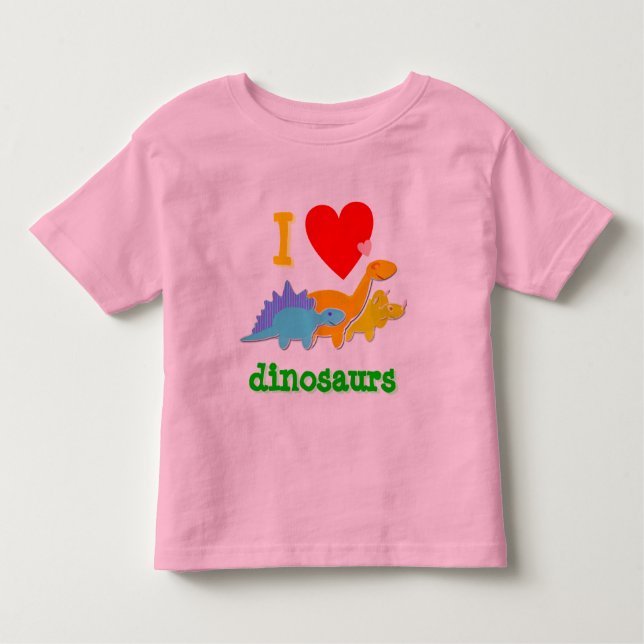 Gulligt älskar jag DinosaursT-tröja Tee (Framsida)