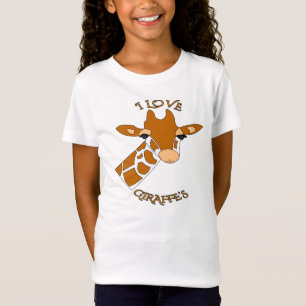 Gulligt älskar jag giraff tee shirt
