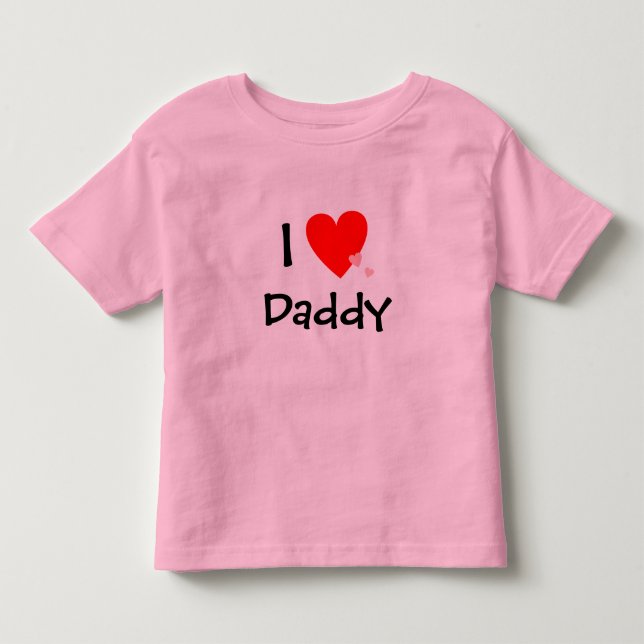 Gulligt älskar jag pappa (för hjärta) tee shirt (Framsida)