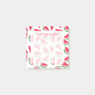 Gulligt ananas- & vattenmelonmönster post-it block