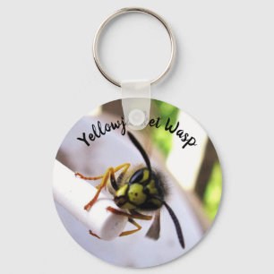 Gulligt ansikte för Yellowjacket Wasp (Vespulae) Nyckelring
