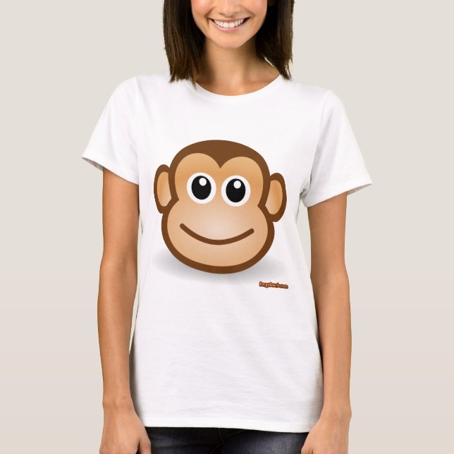 Gulligt apaansikte t-shirt (Framsida)