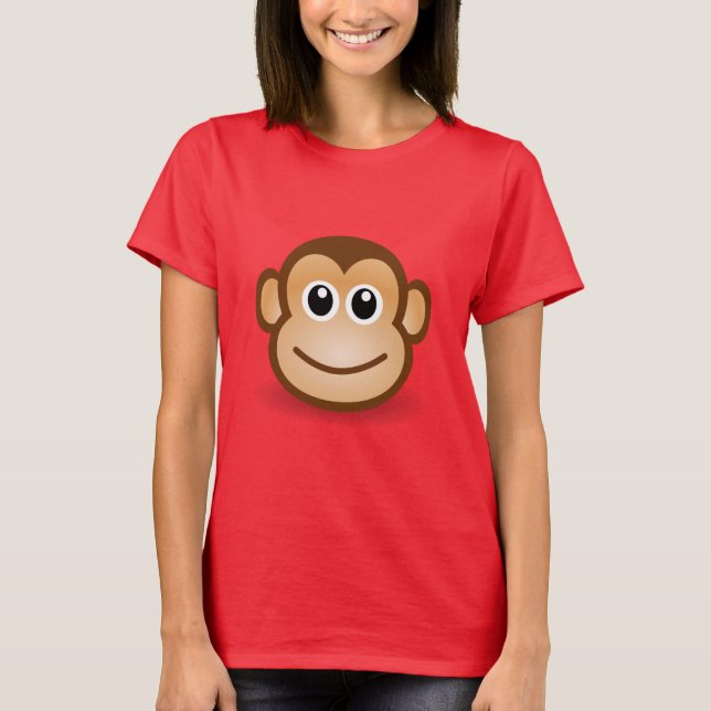Gulligt apaansikte t shirt (Framsida)