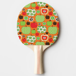 Gulligt äppleillustrationmönster pingisracket