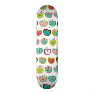 Gulligt äpplemönster skateboard bräda 21,5 cm