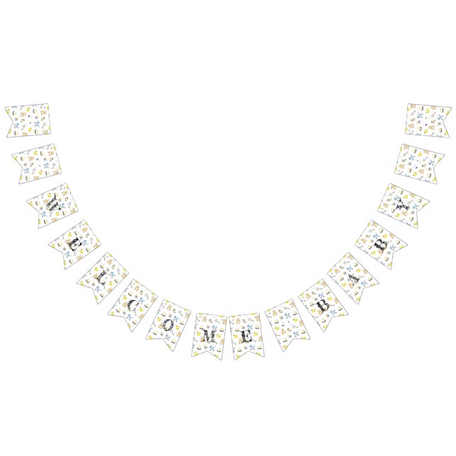 Gulligt baby showermönster vimplar (Alla)