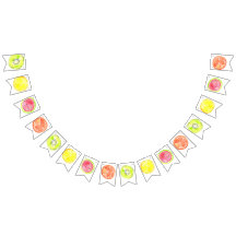 Gulligt baner för bunting för fruktungefödelsedag